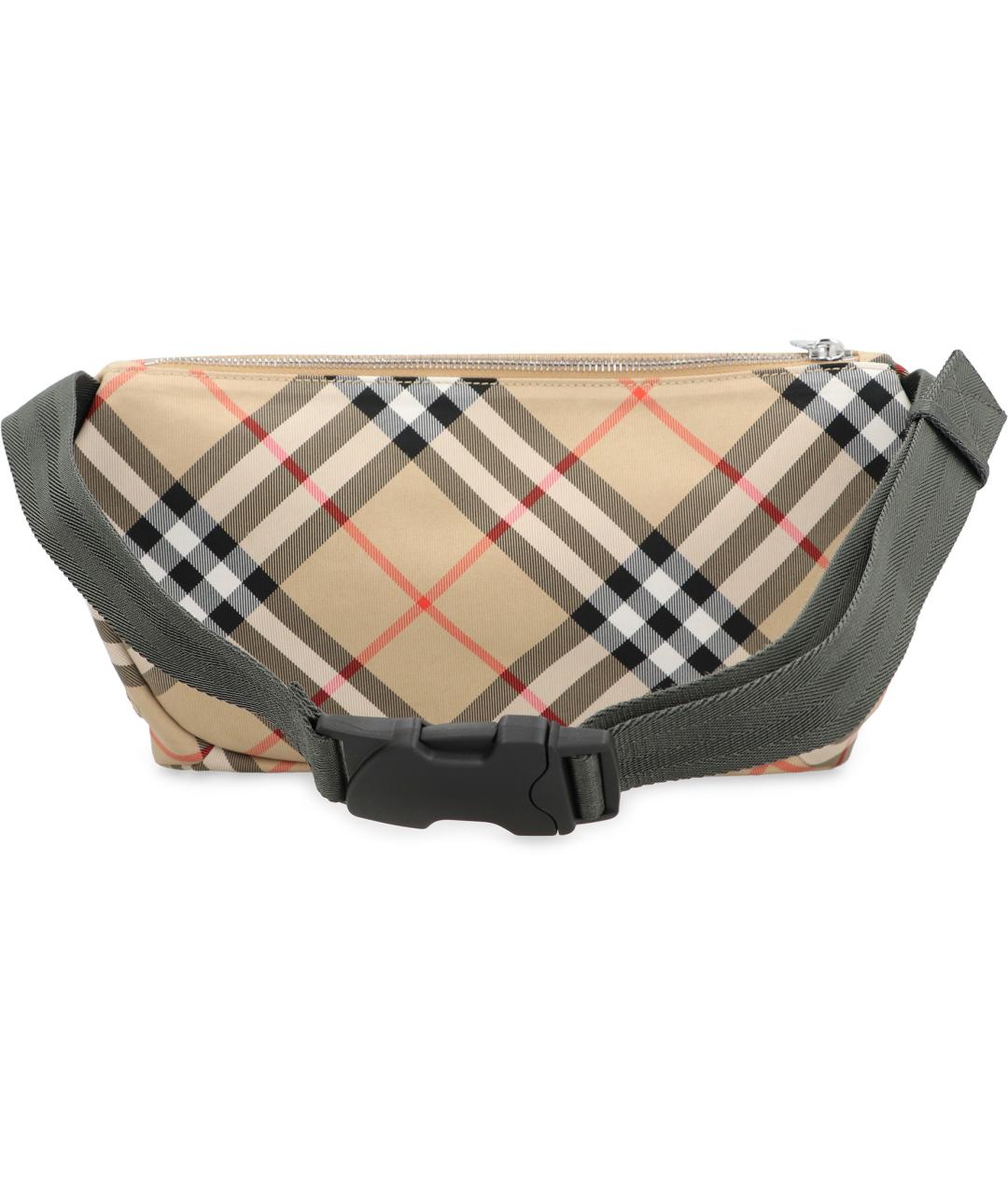 BURBERRY Бежевая синтетическая поясная сумка, фото 4