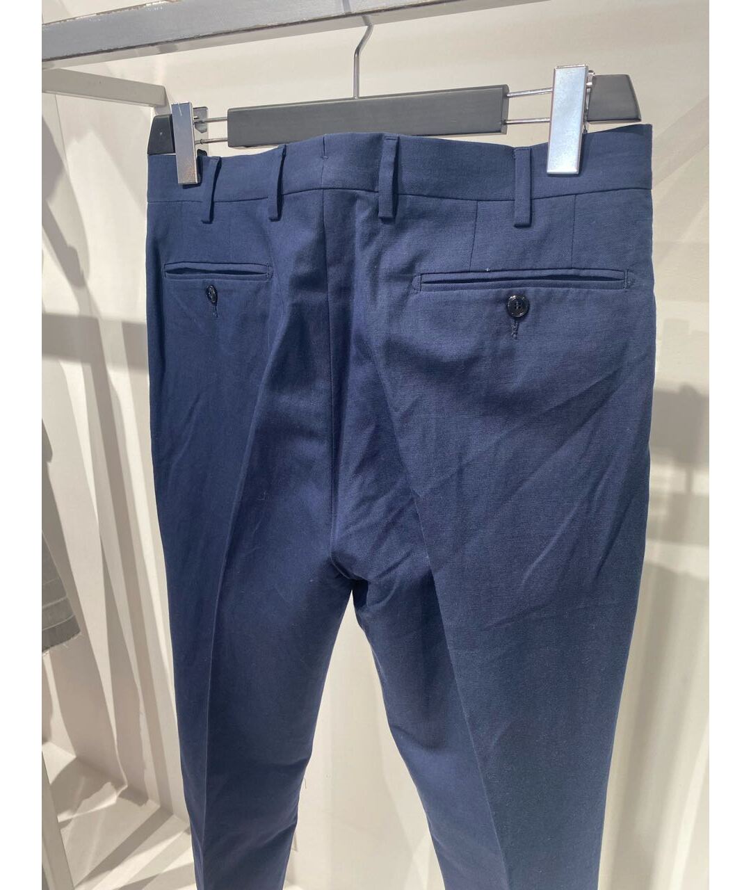 LARUSMIANI Синие льняные классические брюки, фото 3
