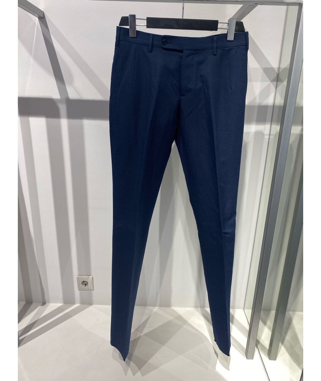 LARUSMIANI Синие льняные классические брюки, фото 6