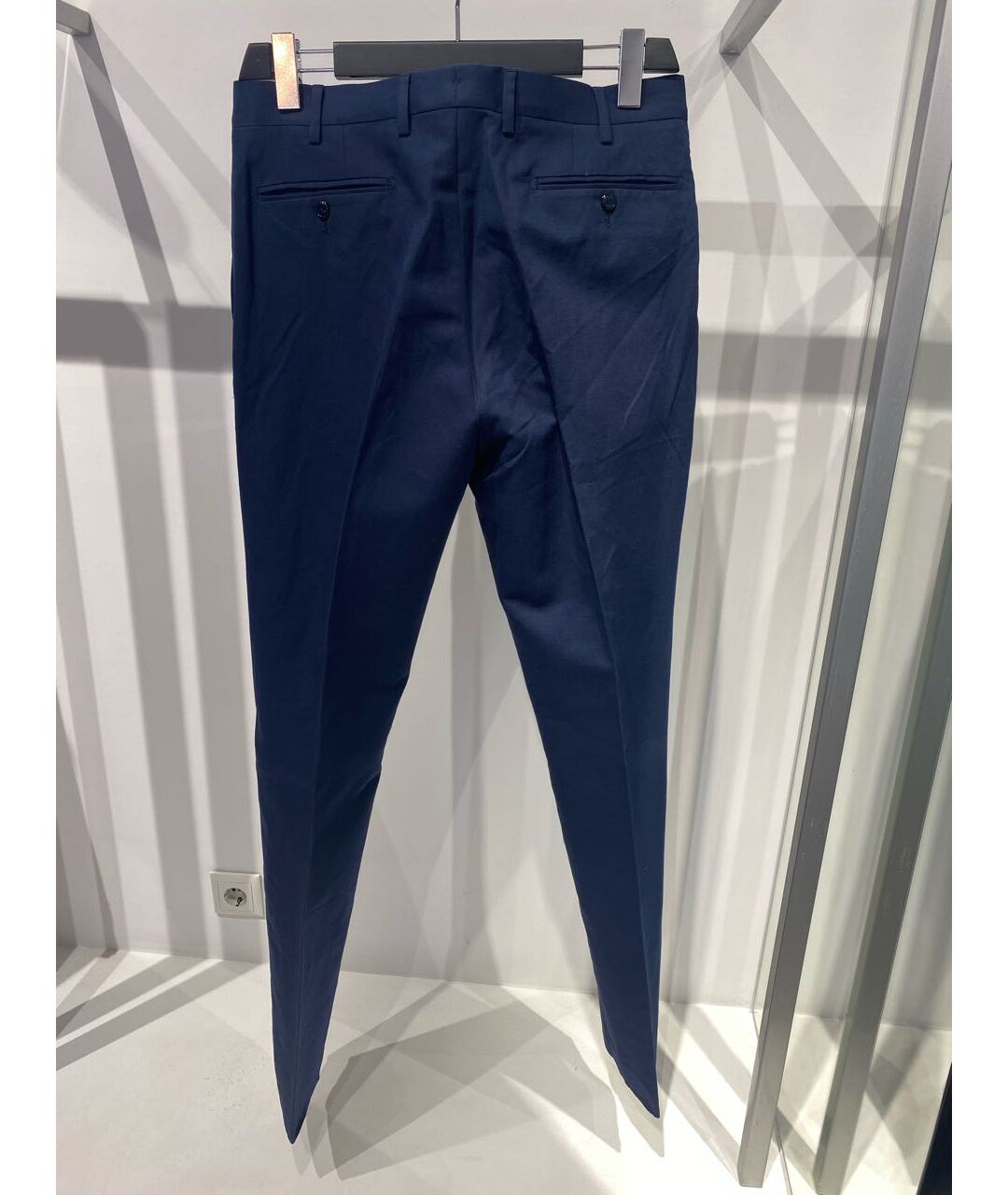 LARUSMIANI Синие льняные классические брюки, фото 2