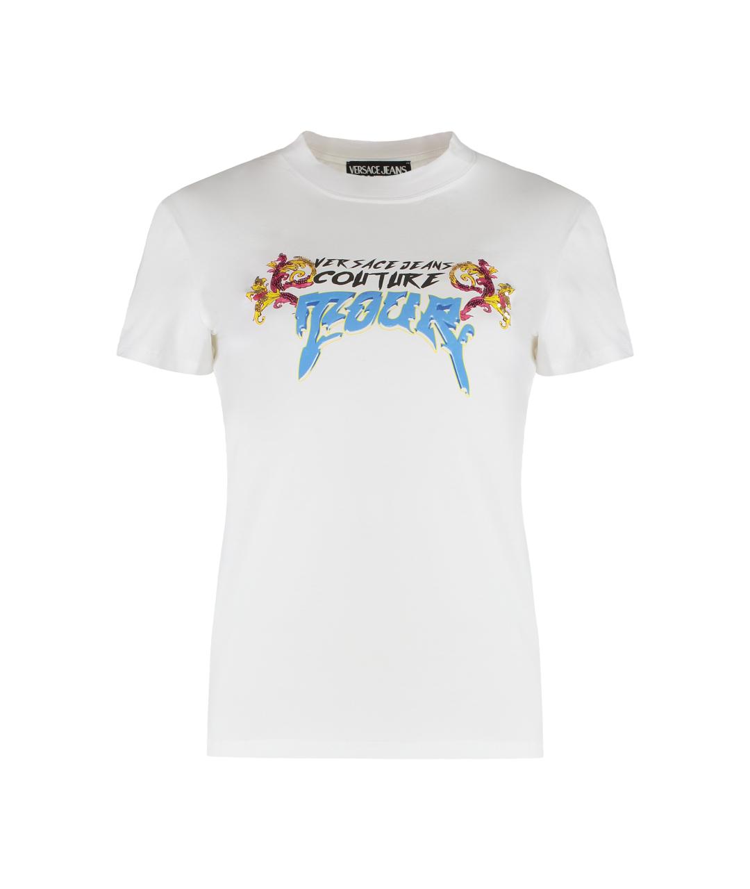 VERSACE JEANS COUTURE Белая хлопковая футболка, фото 1