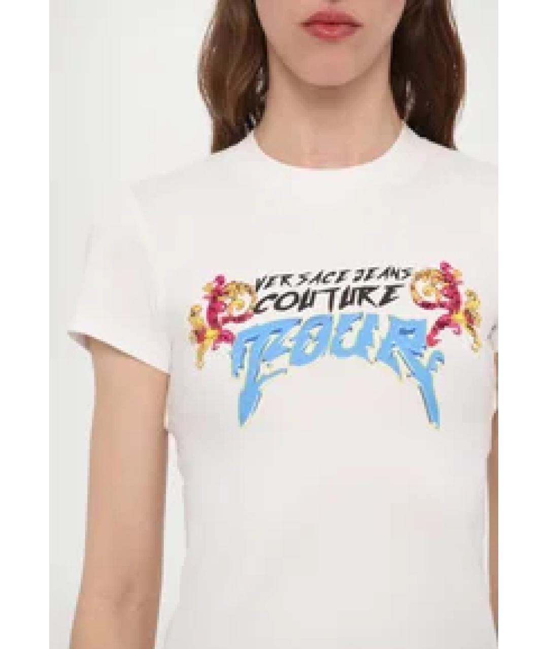 VERSACE JEANS COUTURE Белая хлопковая футболка, фото 3