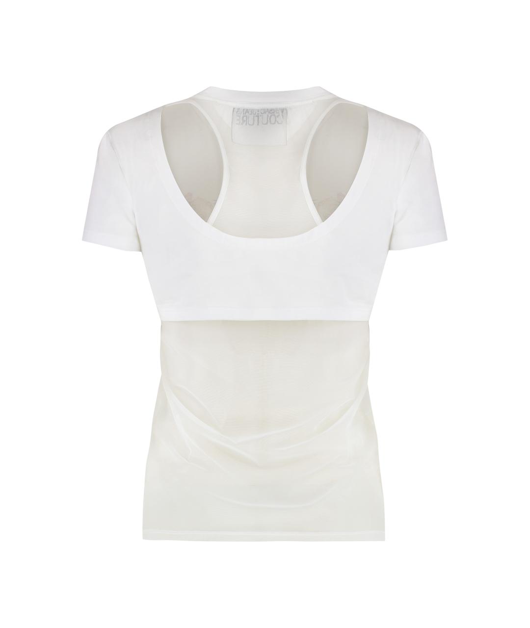 VERSACE JEANS COUTURE Белая хлопковая футболка, фото 2