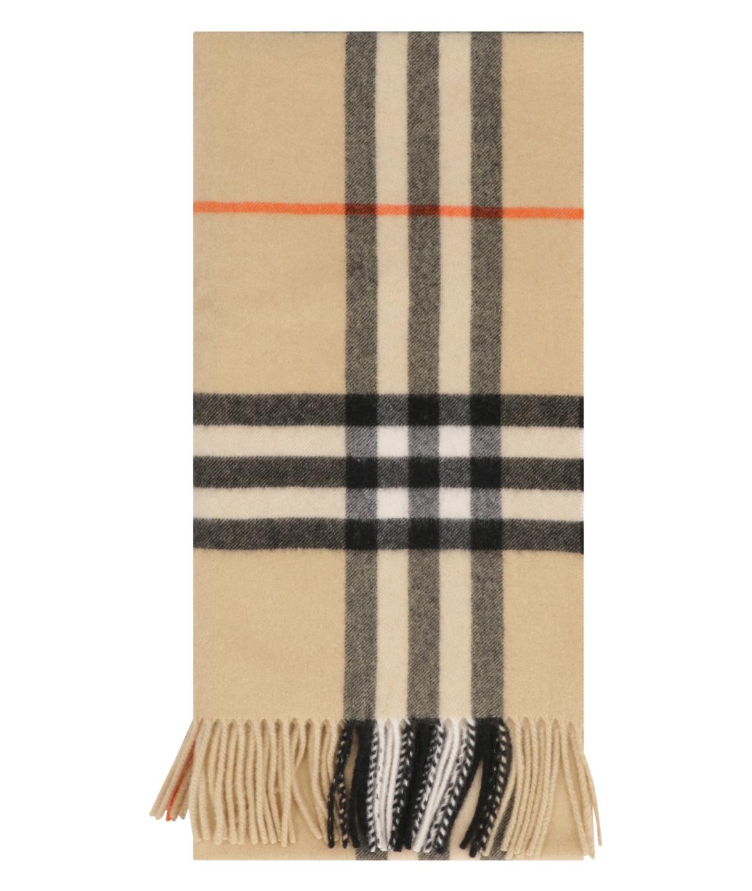 BURBERRY Бежевый кашемировый шарф, фото 1