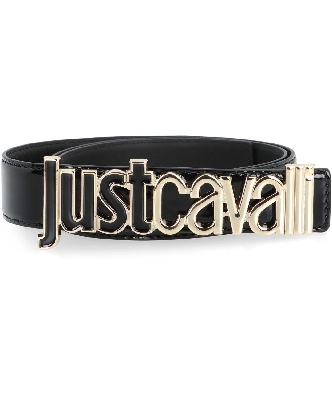 JUST CAVALLI Черный кожаный ремень, фото 2