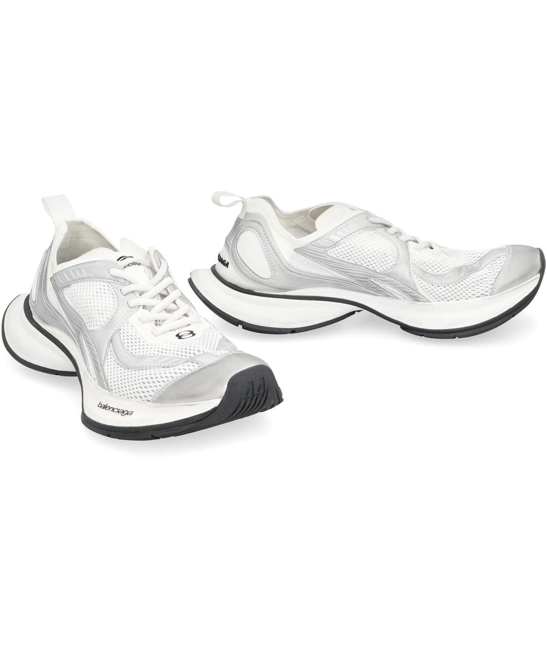 BALENCIAGA Белые синтетические низкие кроссовки / кеды, фото 3