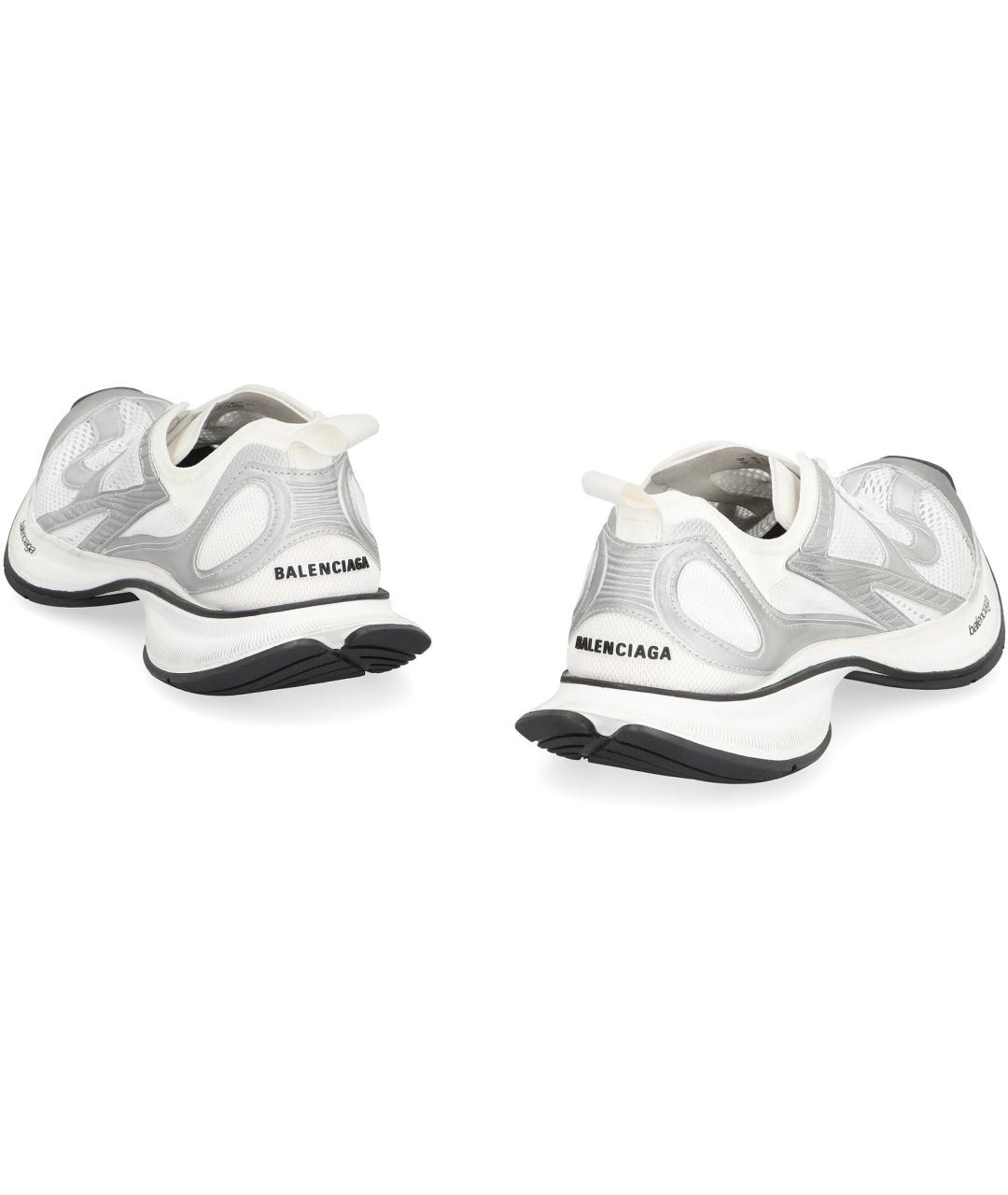 BALENCIAGA Белые синтетические низкие кроссовки / кеды, фото 4