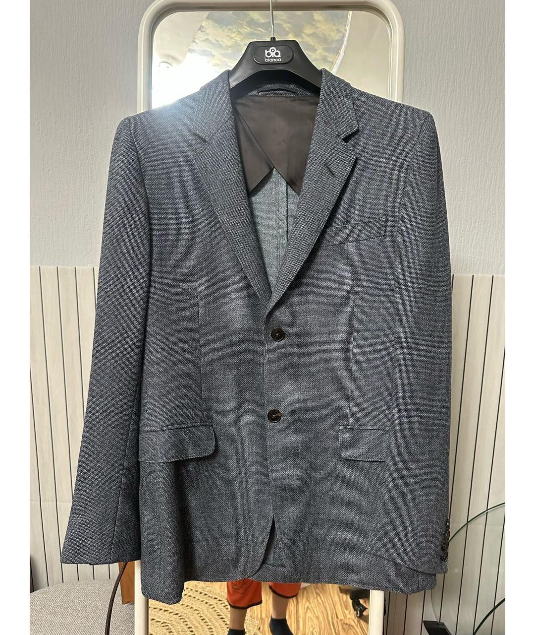 GUCCI Серый шерстяной пиджак, фото 9