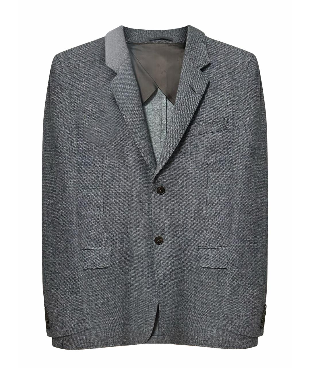 GUCCI Серый шерстяной пиджак, фото 1
