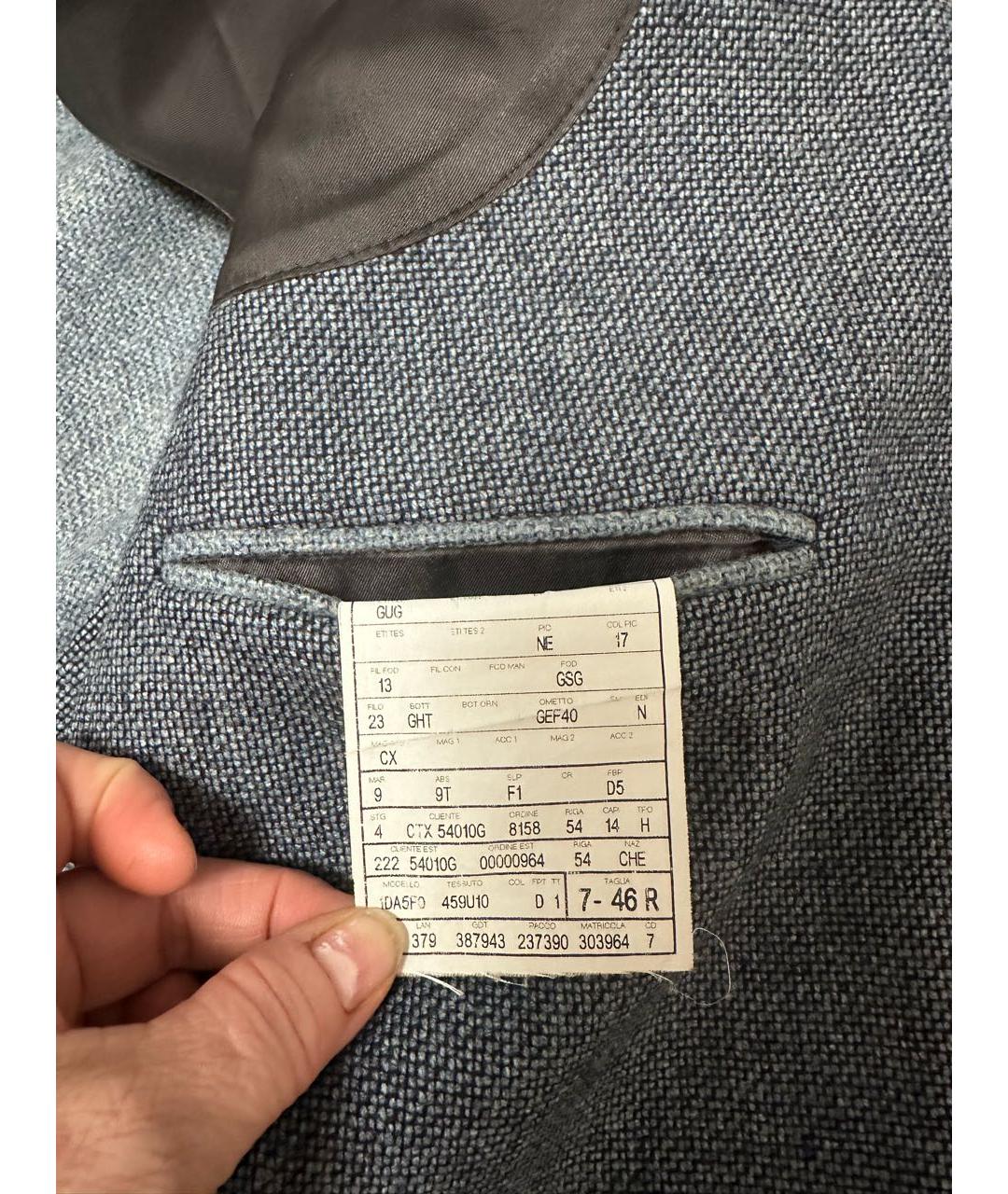 GUCCI Серый шерстяной пиджак, фото 6