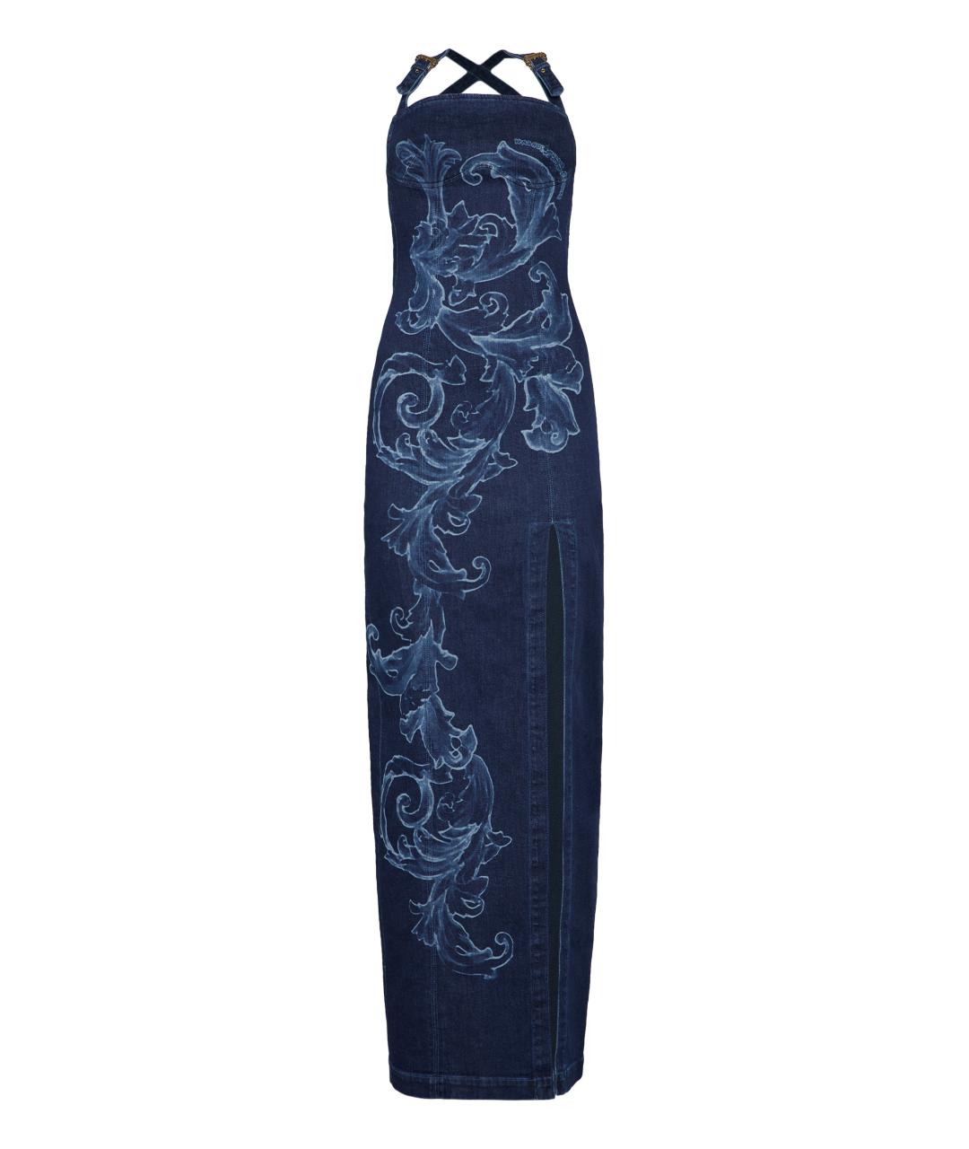 VERSACE JEANS COUTURE Синее хлопковое повседневное платье, фото 1