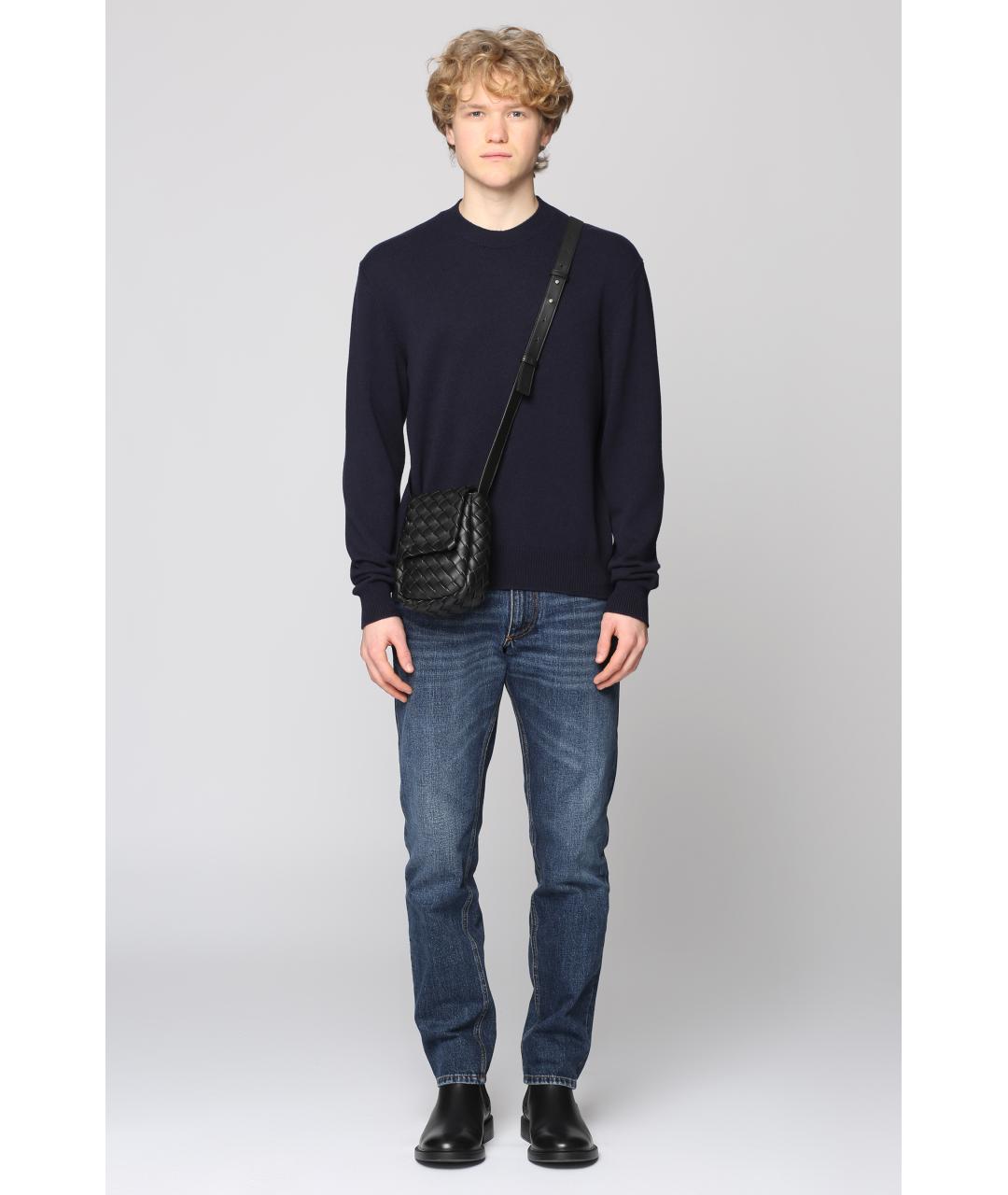 BOTTEGA VENETA Синий кашемировый джемпер / свитер, фото 3