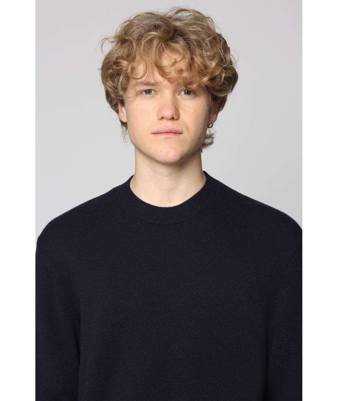 BOTTEGA VENETA Синий кашемировый джемпер / свитер, фото 5