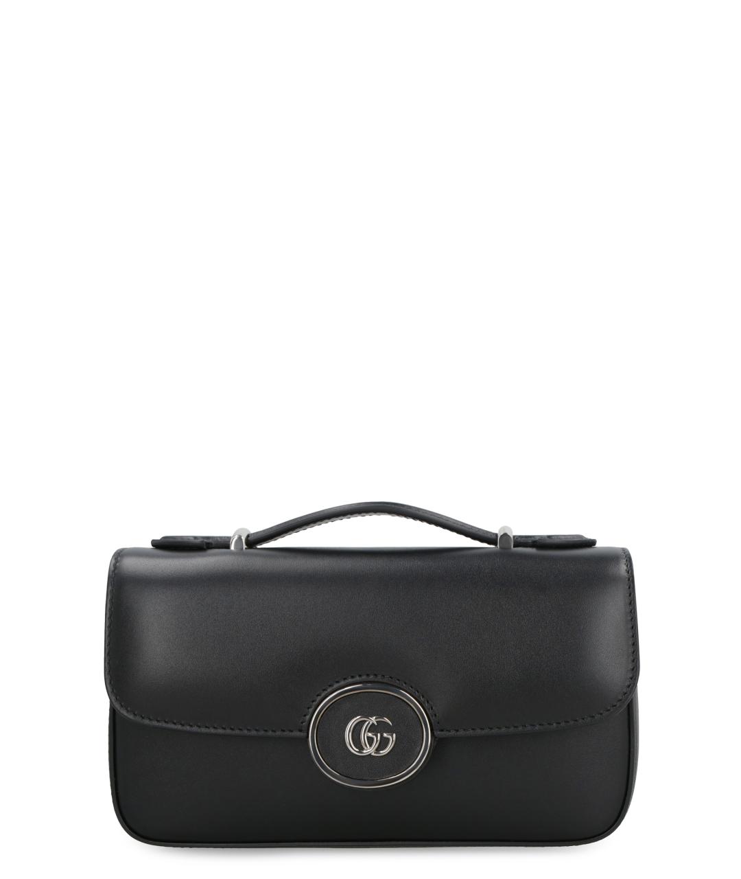GUCCI Черная кожаная сумка через плечо, фото 1