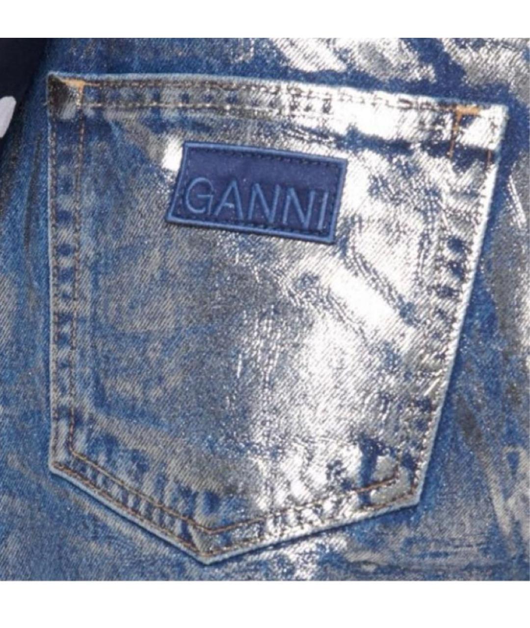 GANNI Синие прямые джинсы, фото 4