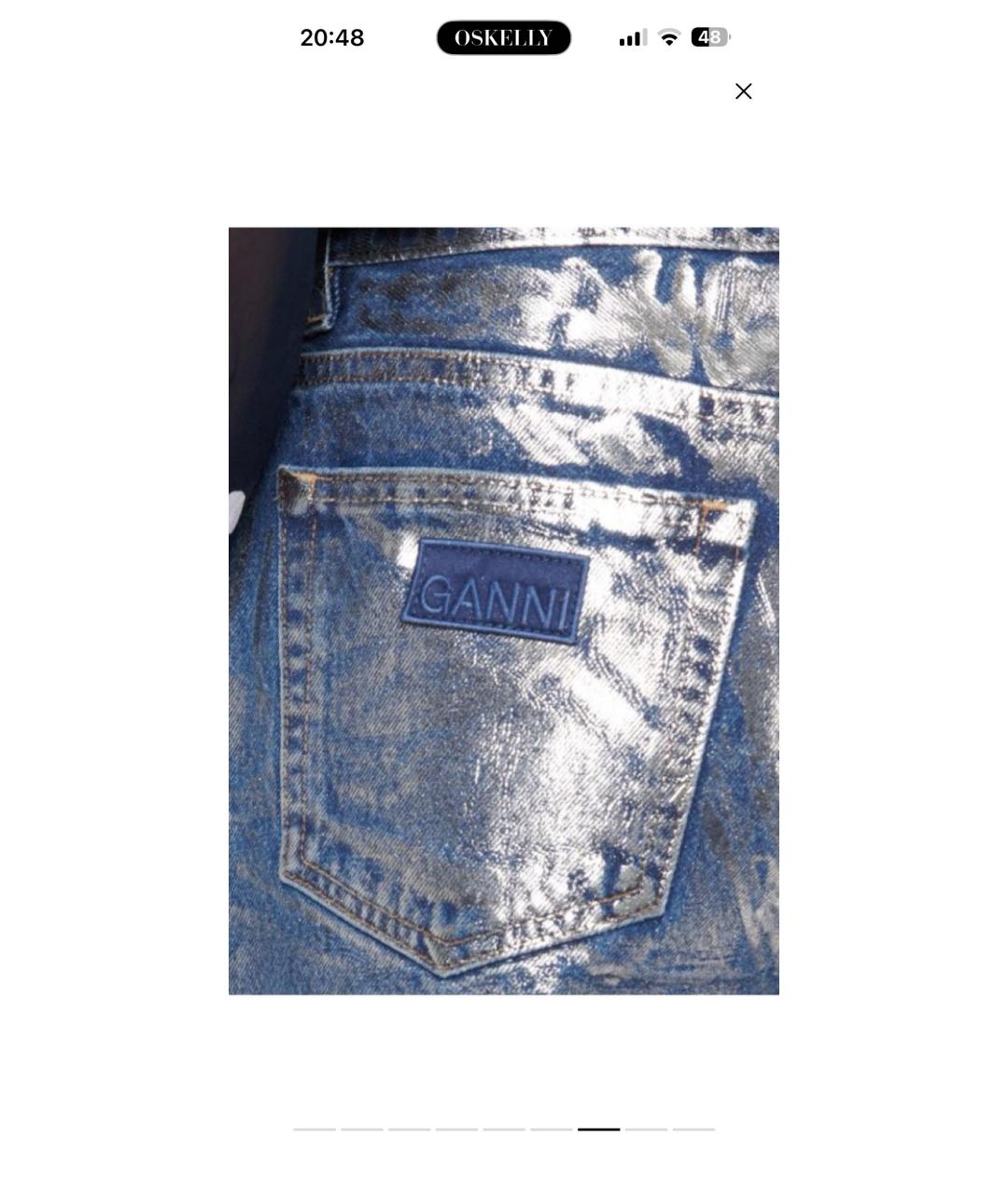 GANNI Синие прямые джинсы, фото 2