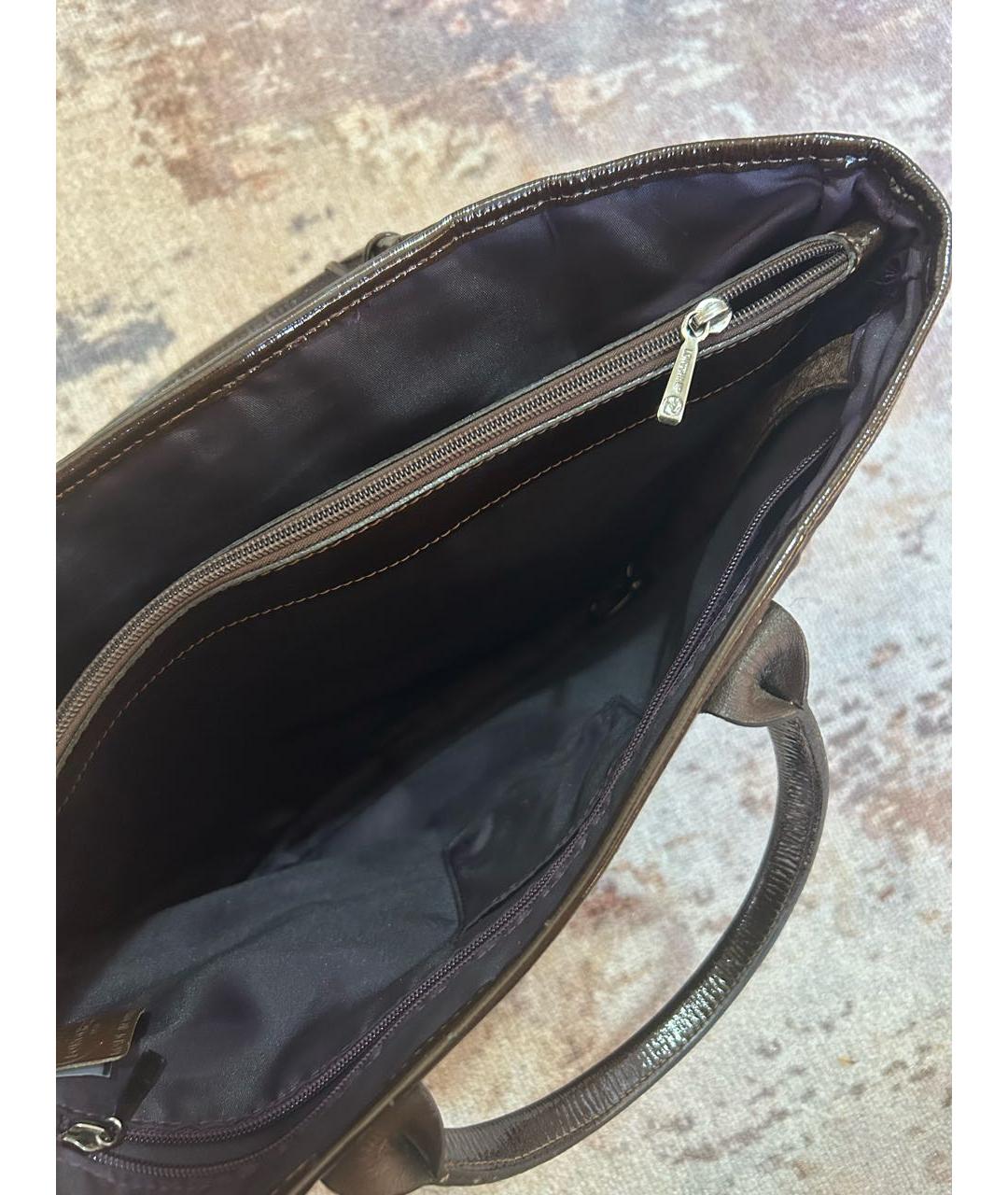 LONGCHAMP Коричневая кожаная сумка тоут, фото 7