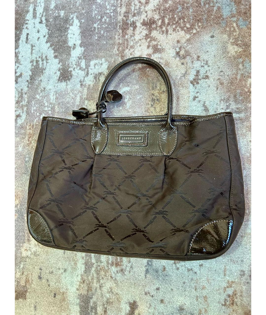 LONGCHAMP Коричневая кожаная сумка тоут, фото 3