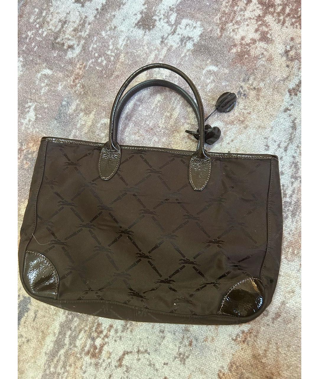 LONGCHAMP Коричневая кожаная сумка тоут, фото 2