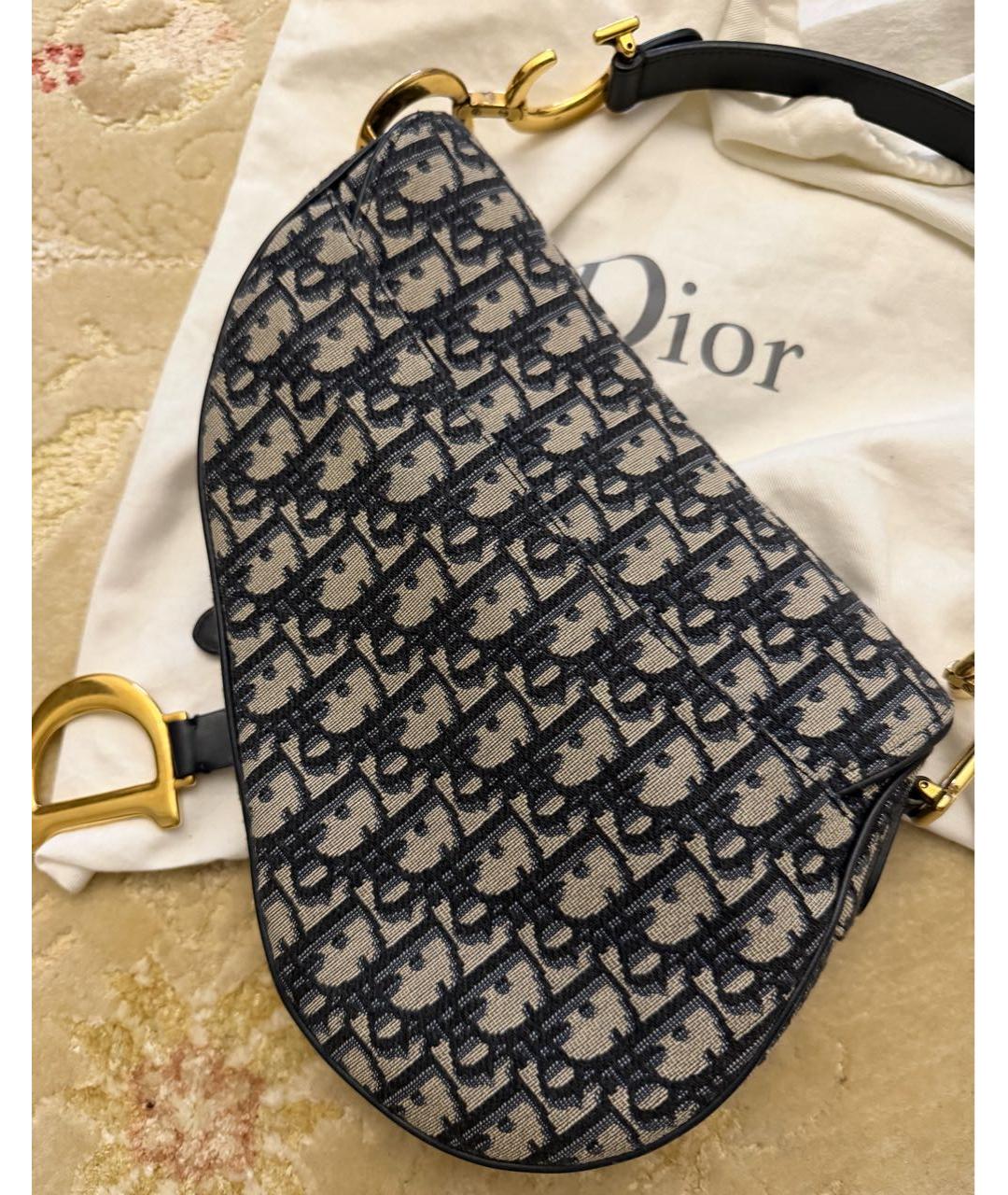 CHRISTIAN DIOR Темно-синяя сумка через плечо, фото 3