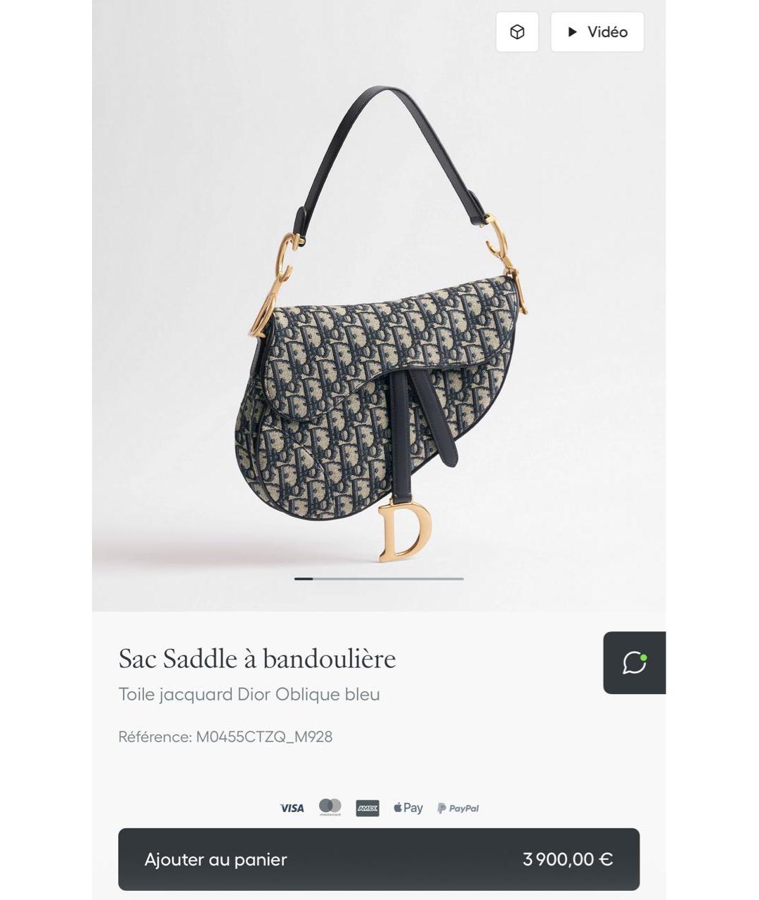 CHRISTIAN DIOR Темно-синяя сумка через плечо, фото 9