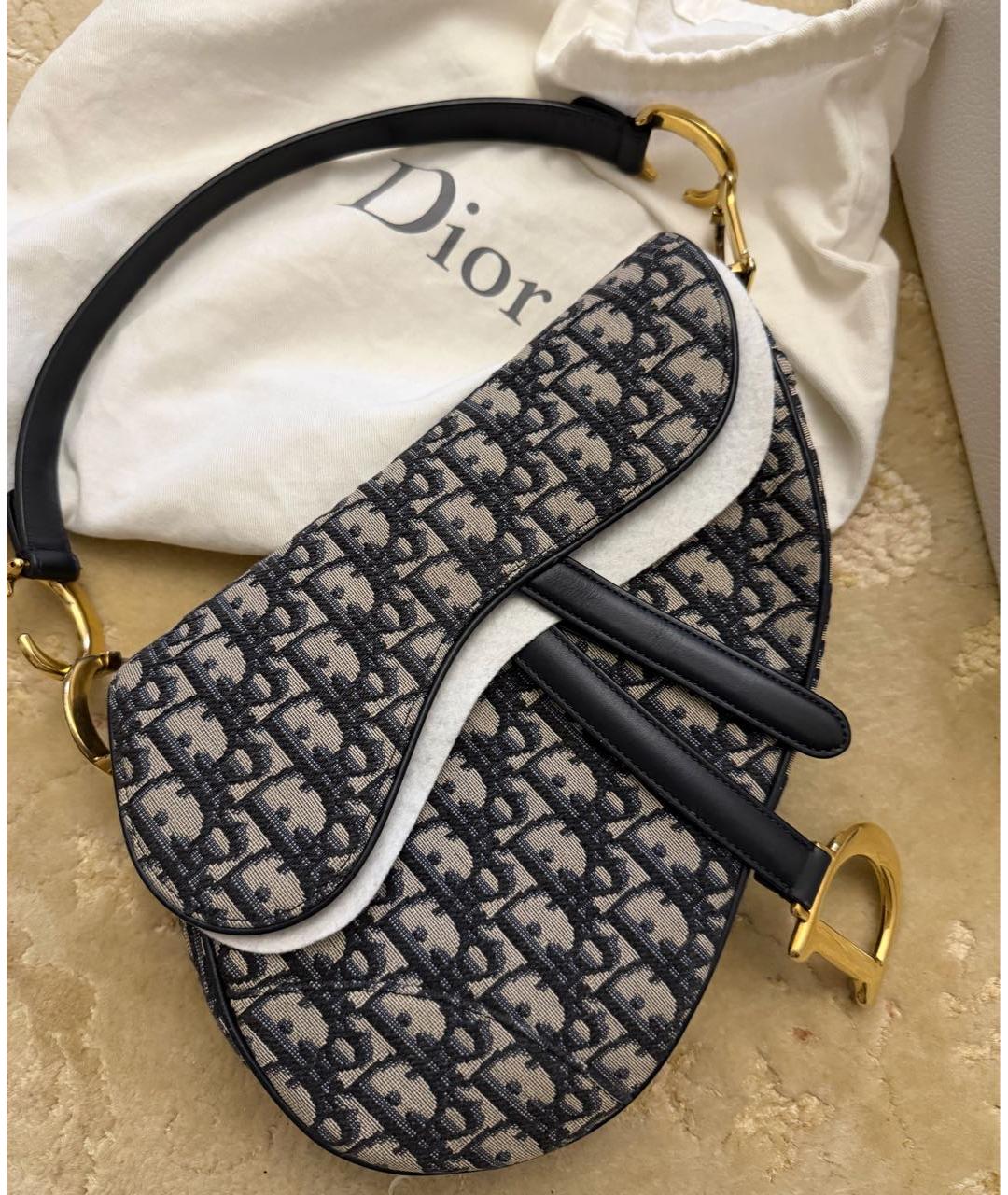 CHRISTIAN DIOR Темно-синяя сумка через плечо, фото 2