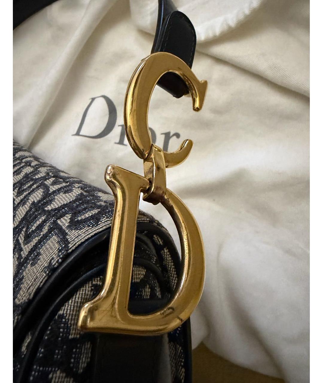 CHRISTIAN DIOR Темно-синяя сумка через плечо, фото 7