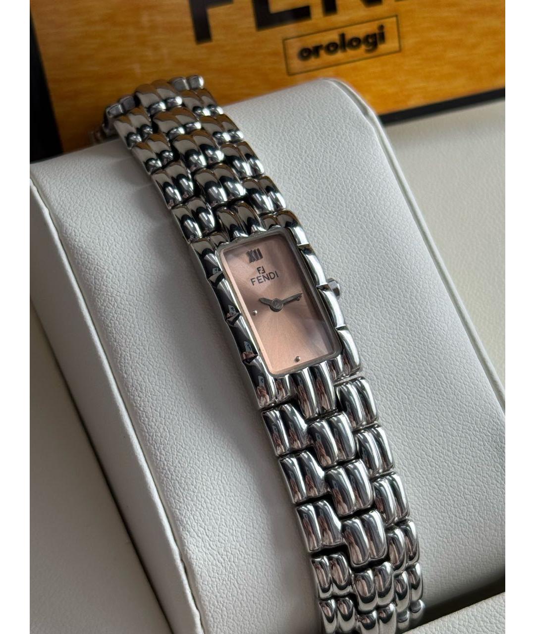 FENDI Серебряные металлические часы, фото 7