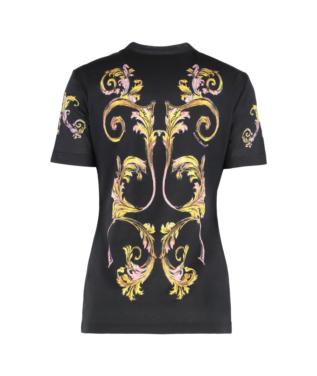 VERSACE JEANS COUTURE Черная хлопковая футболка, фото 2