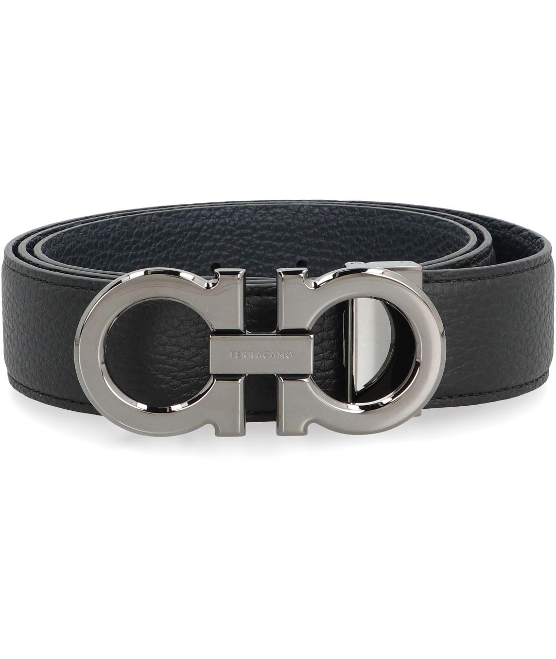 FERRAGAMO Черный кожаный ремень, фото 2