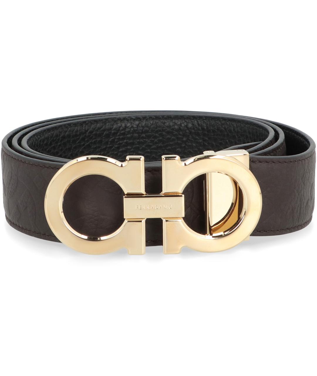 FERRAGAMO Коричневый кожаный ремень, фото 3