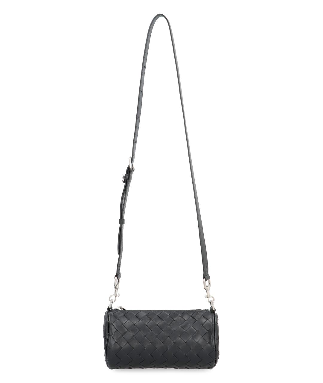 BOTTEGA VENETA Черная кожаная сумка на плечо, фото 5