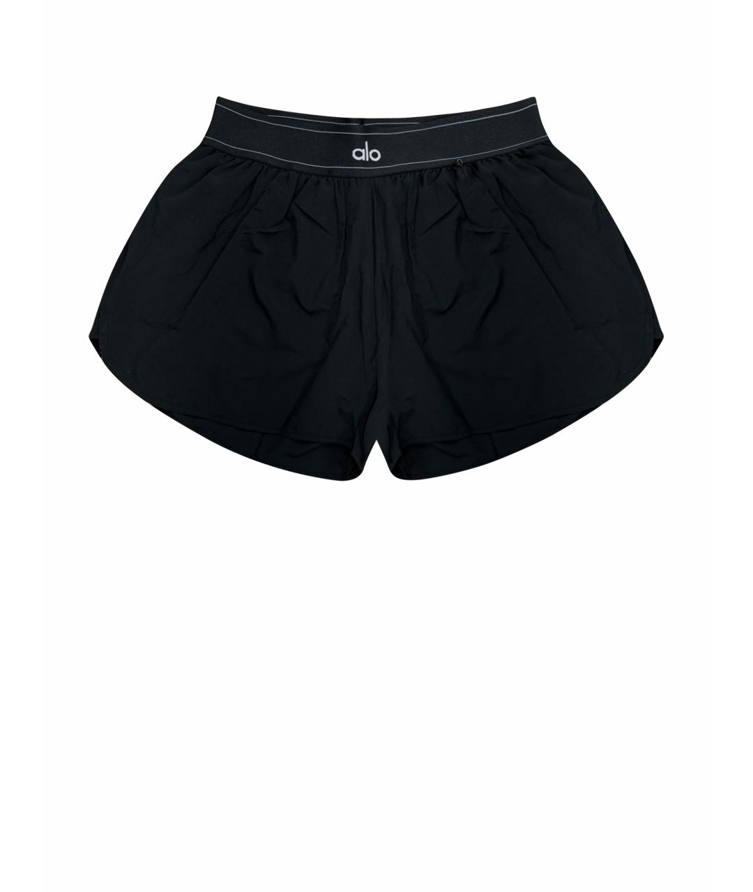 ALO YOGA Черные полиэстеровые шорты, фото 1