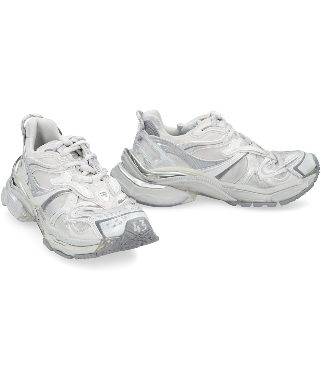 BALENCIAGA Белые синтетические низкие кроссовки / кеды, фото 3