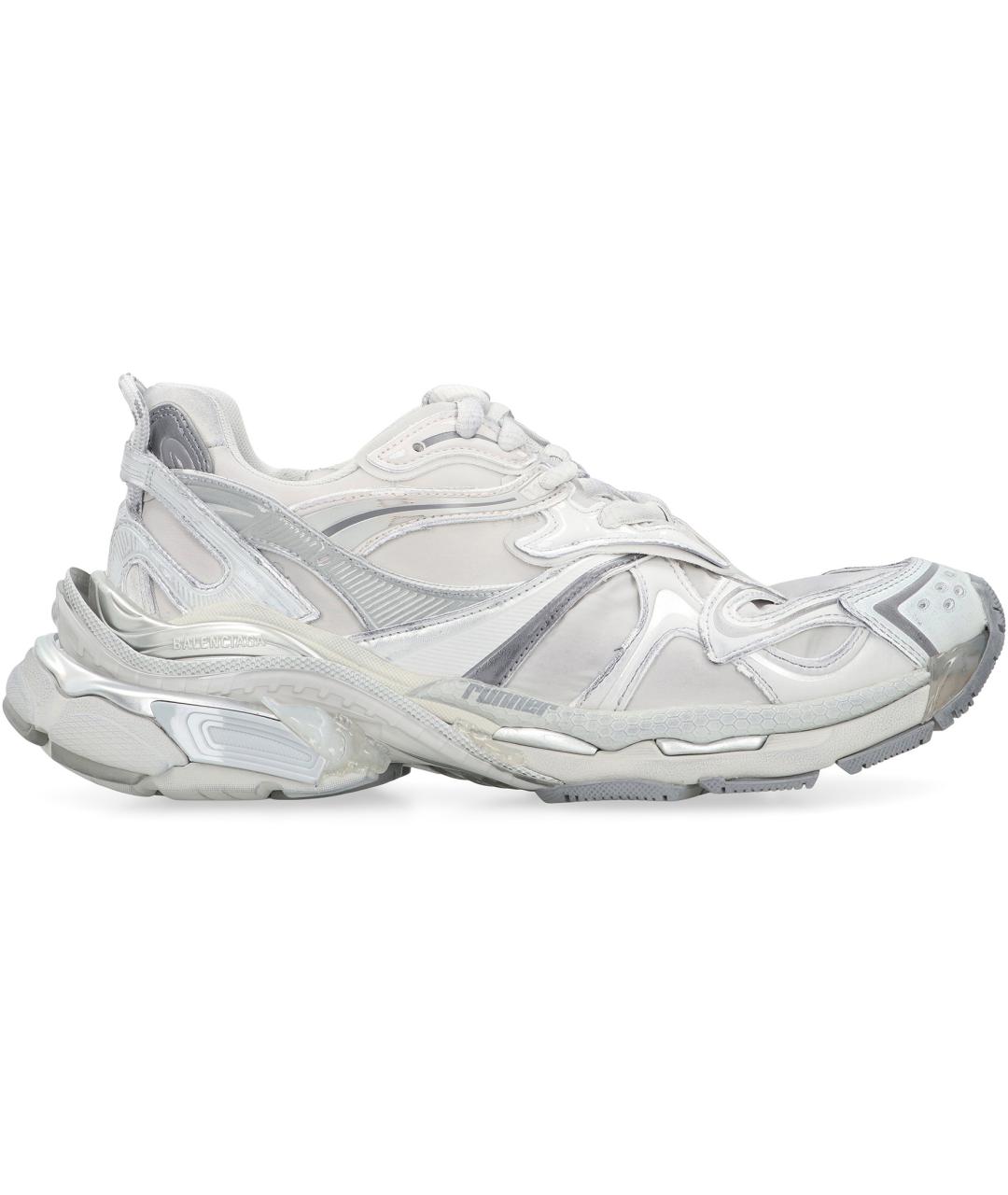 BALENCIAGA Белые синтетические низкие кроссовки / кеды, фото 2