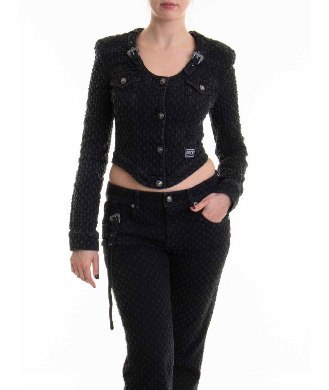 VERSACE JEANS COUTURE Черная хлопковая куртка, фото 3