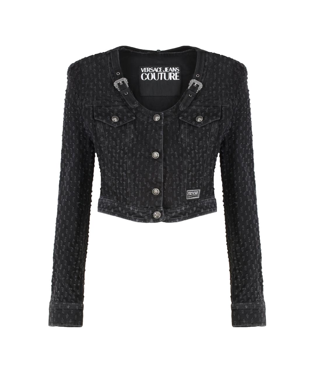 VERSACE JEANS COUTURE Черная хлопковая куртка, фото 1