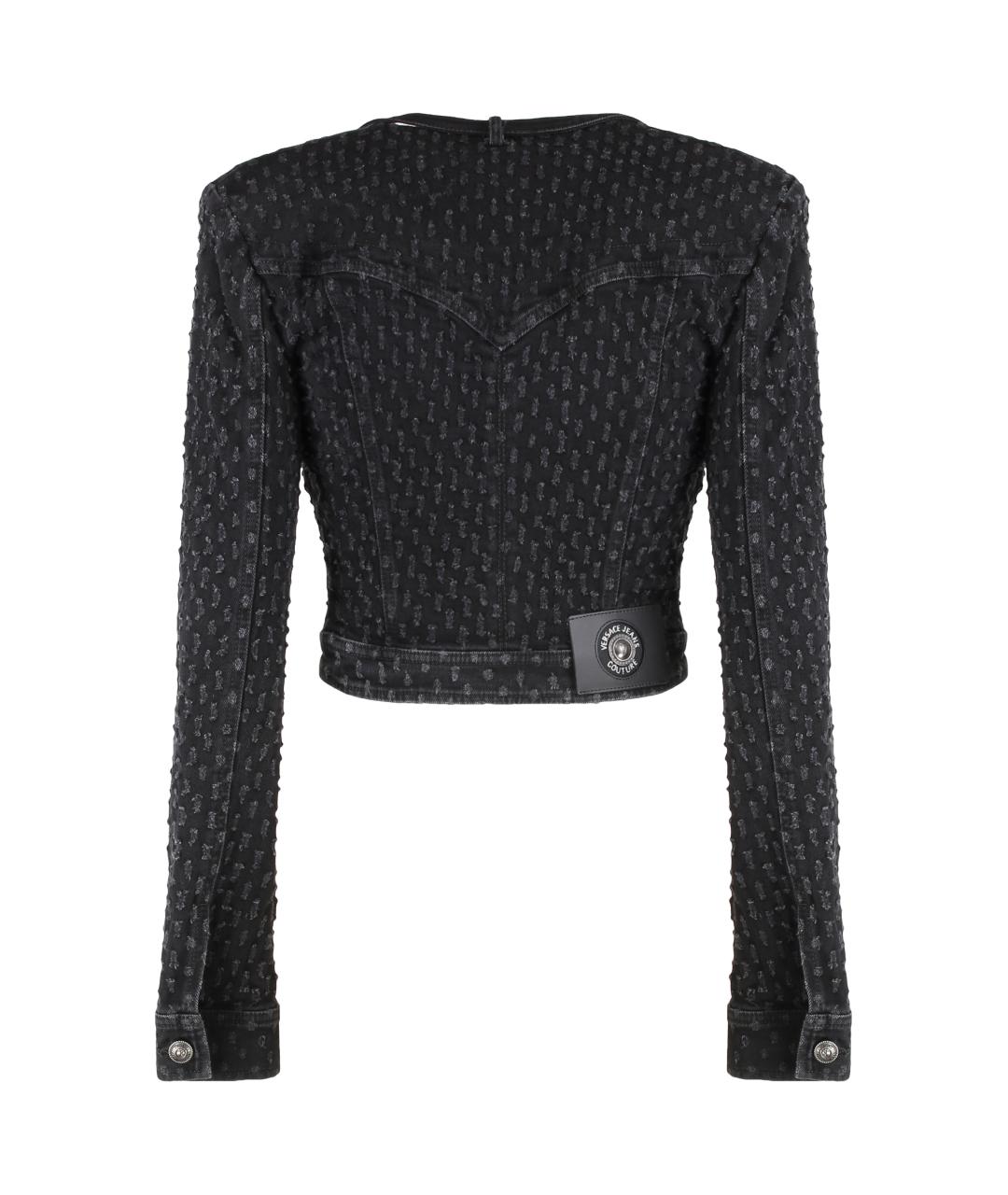 VERSACE JEANS COUTURE Черная хлопковая куртка, фото 2