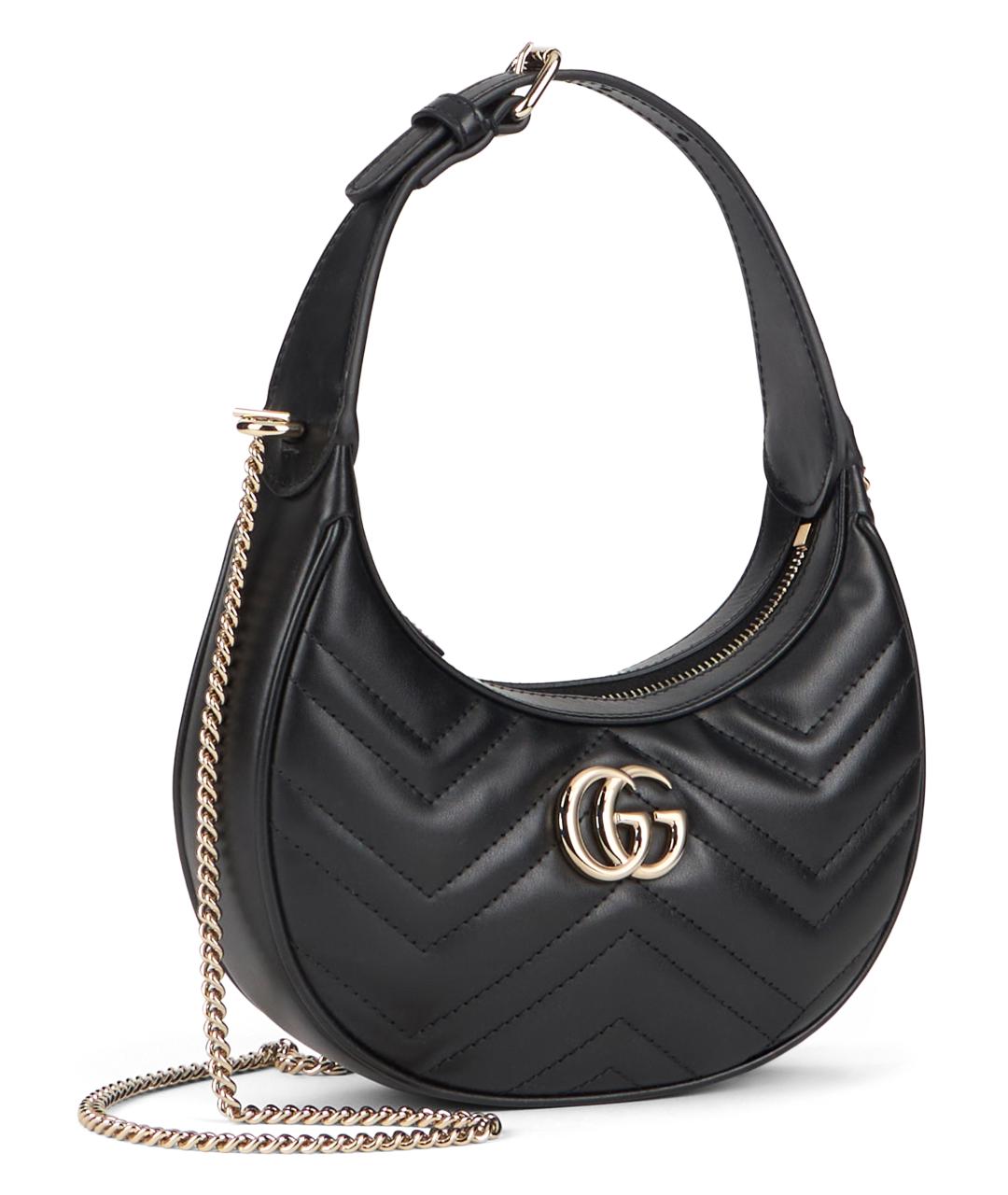 GUCCI Черная кожаная сумка через плечо, фото 2
