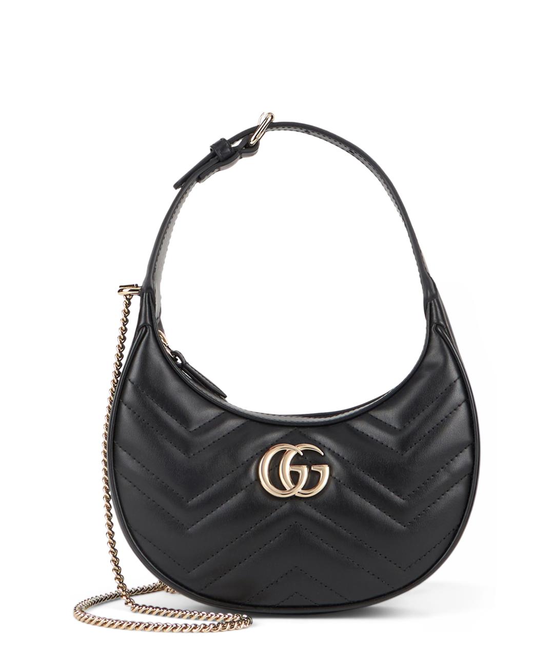 GUCCI Черная кожаная сумка через плечо, фото 1