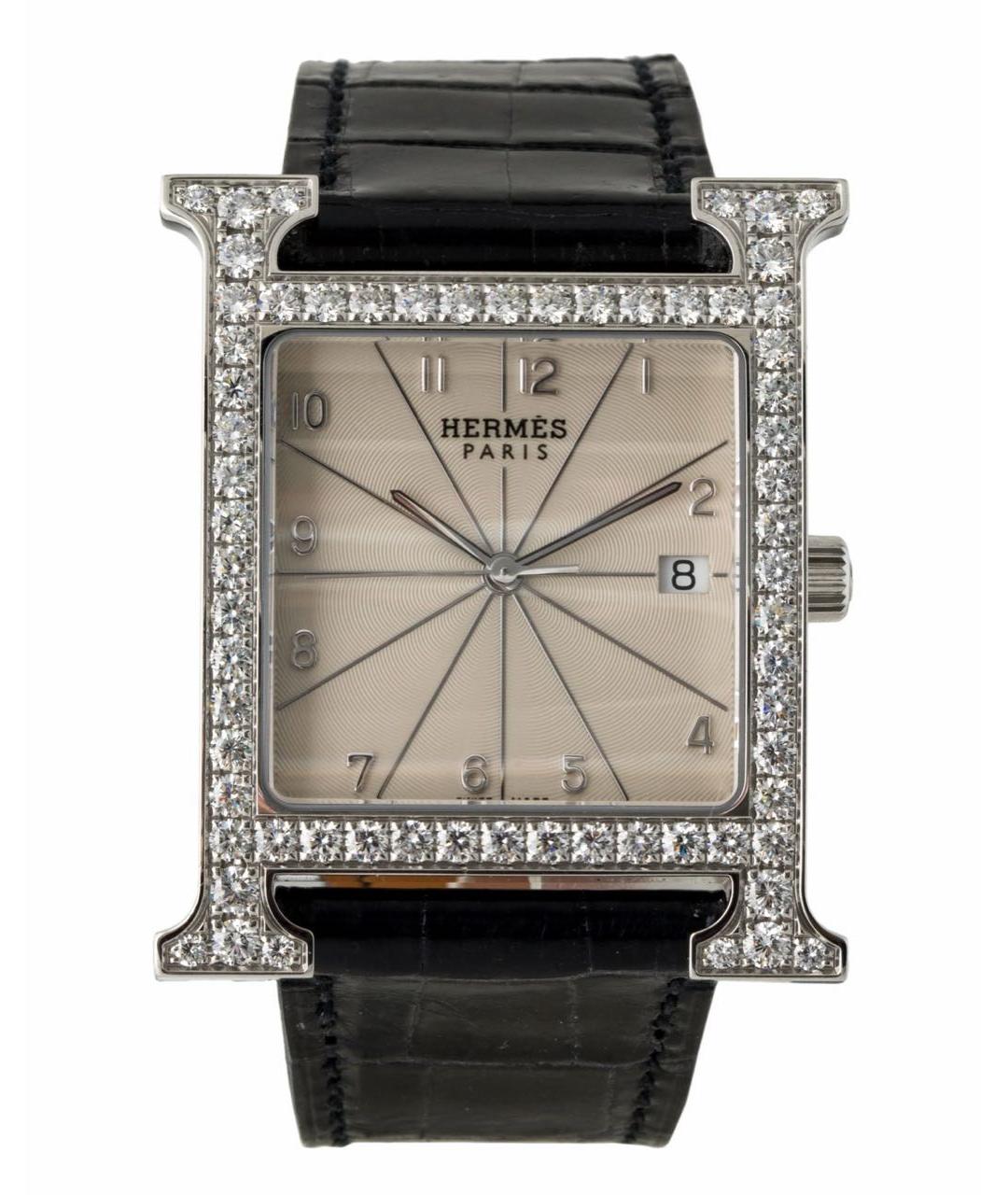 HERMES Черные часы, фото 9