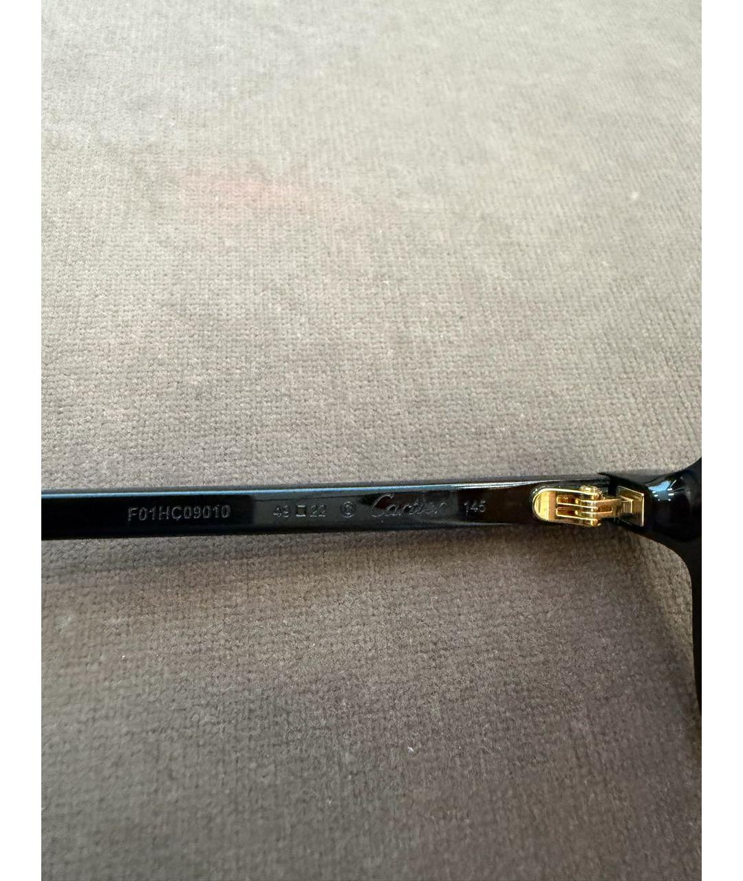 CARTIER Черные пластиковые солнцезащитные очки, фото 4