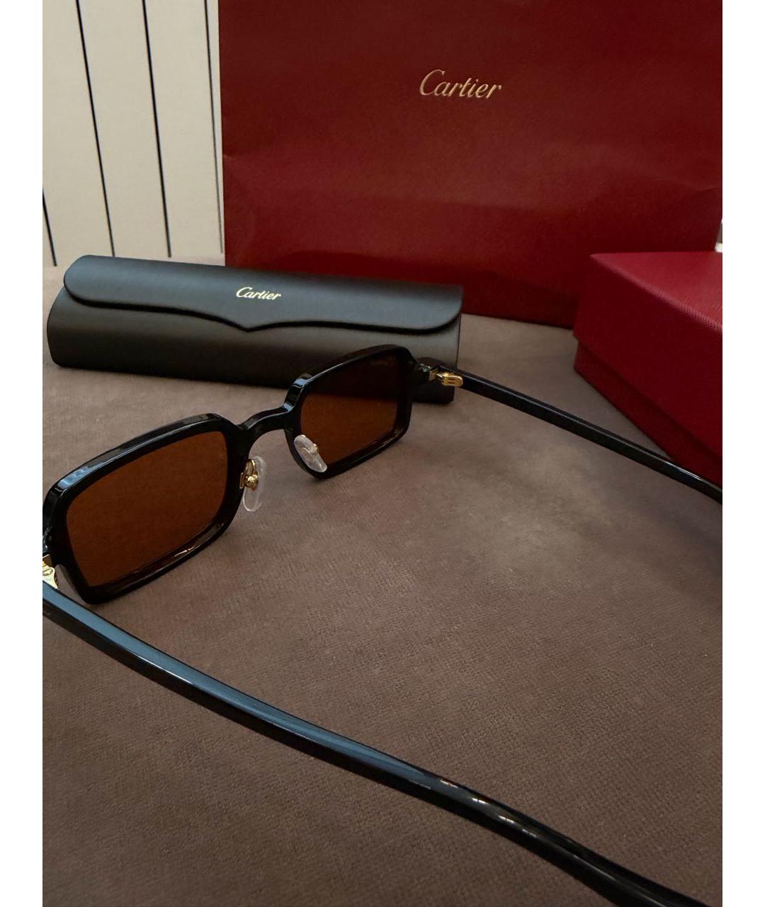 CARTIER Черные пластиковые солнцезащитные очки, фото 3