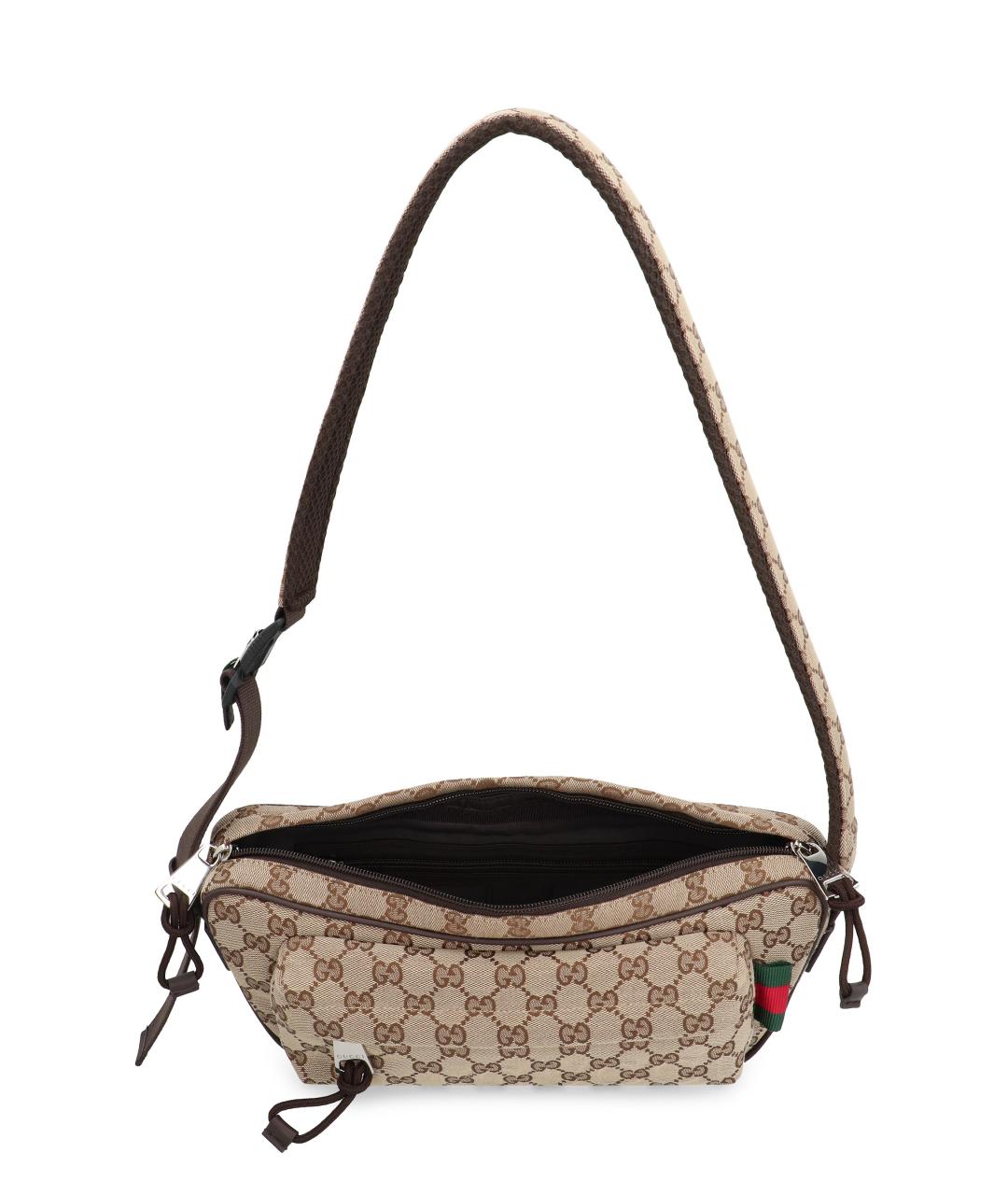 GUCCI Бежевая синтетическая сумка на плечо, фото 4