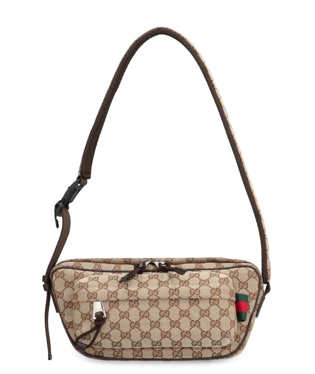 GUCCI Бежевая синтетическая сумка на плечо, фото 1