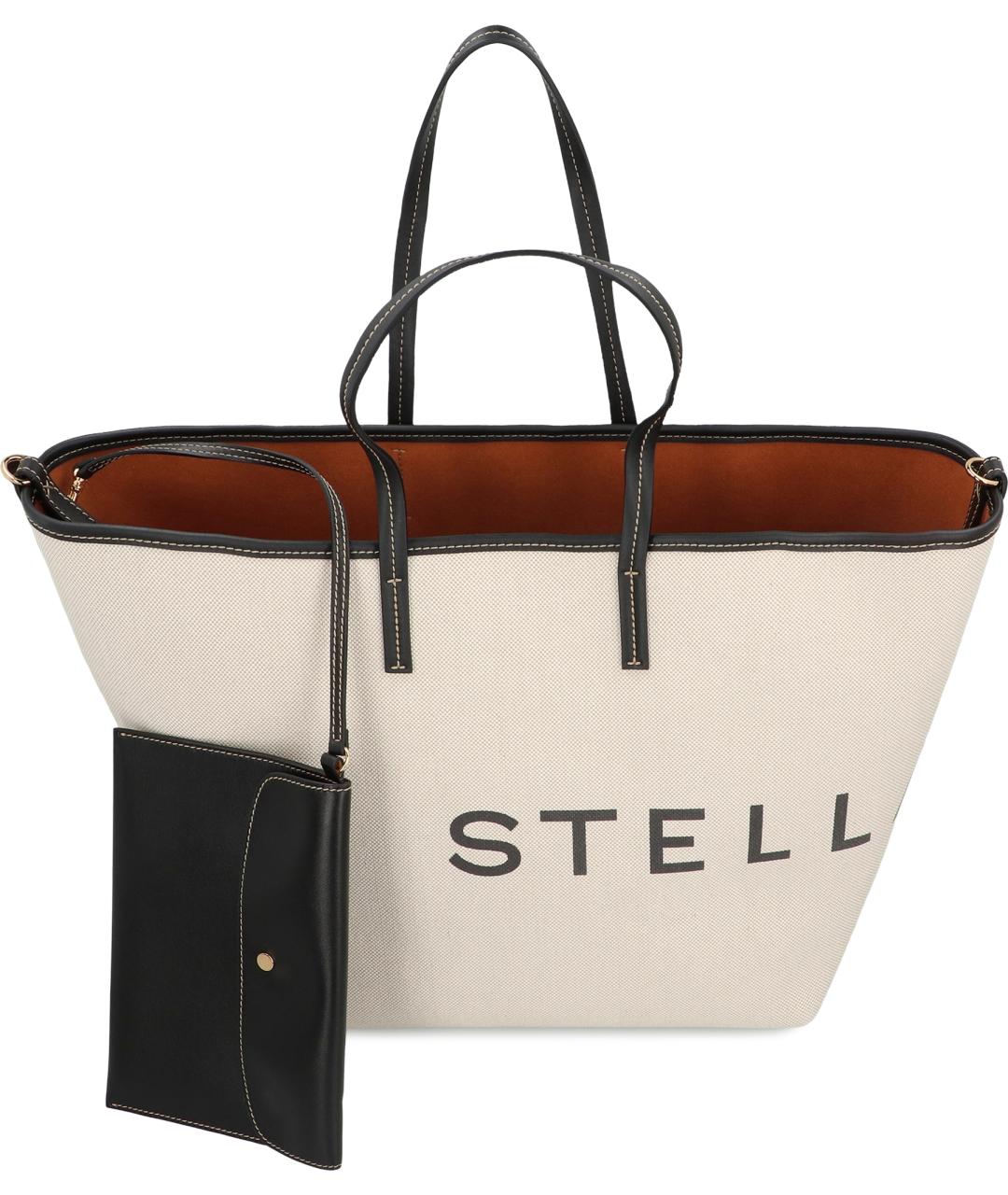STELLA MCCARTNEY Бежевая хлопковая сумка тоут, фото 5