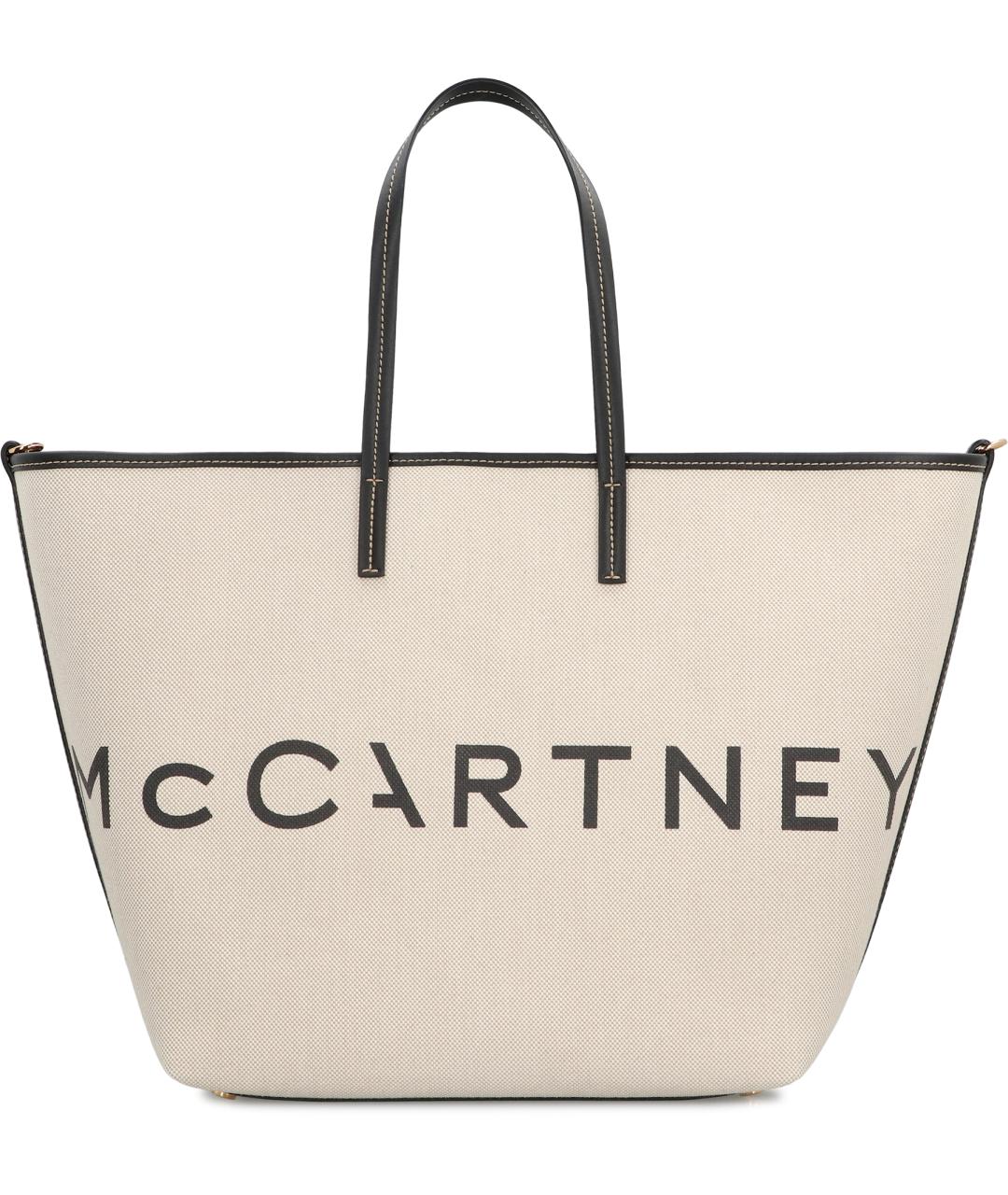 STELLA MCCARTNEY Бежевая хлопковая сумка тоут, фото 4