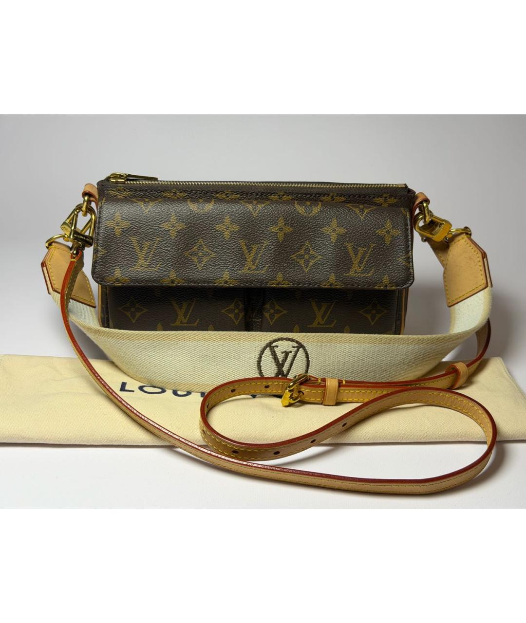 LOUIS VUITTON Коричневая сумка через плечо, фото 7