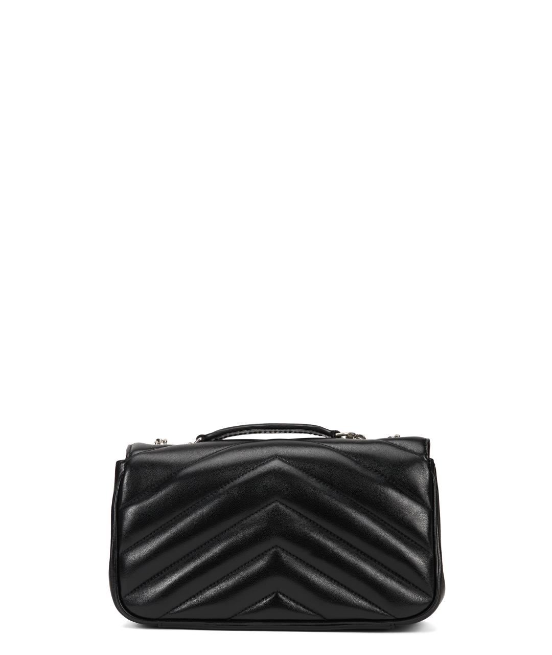 SAINT LAURENT Черная кожаная сумка через плечо, фото 3
