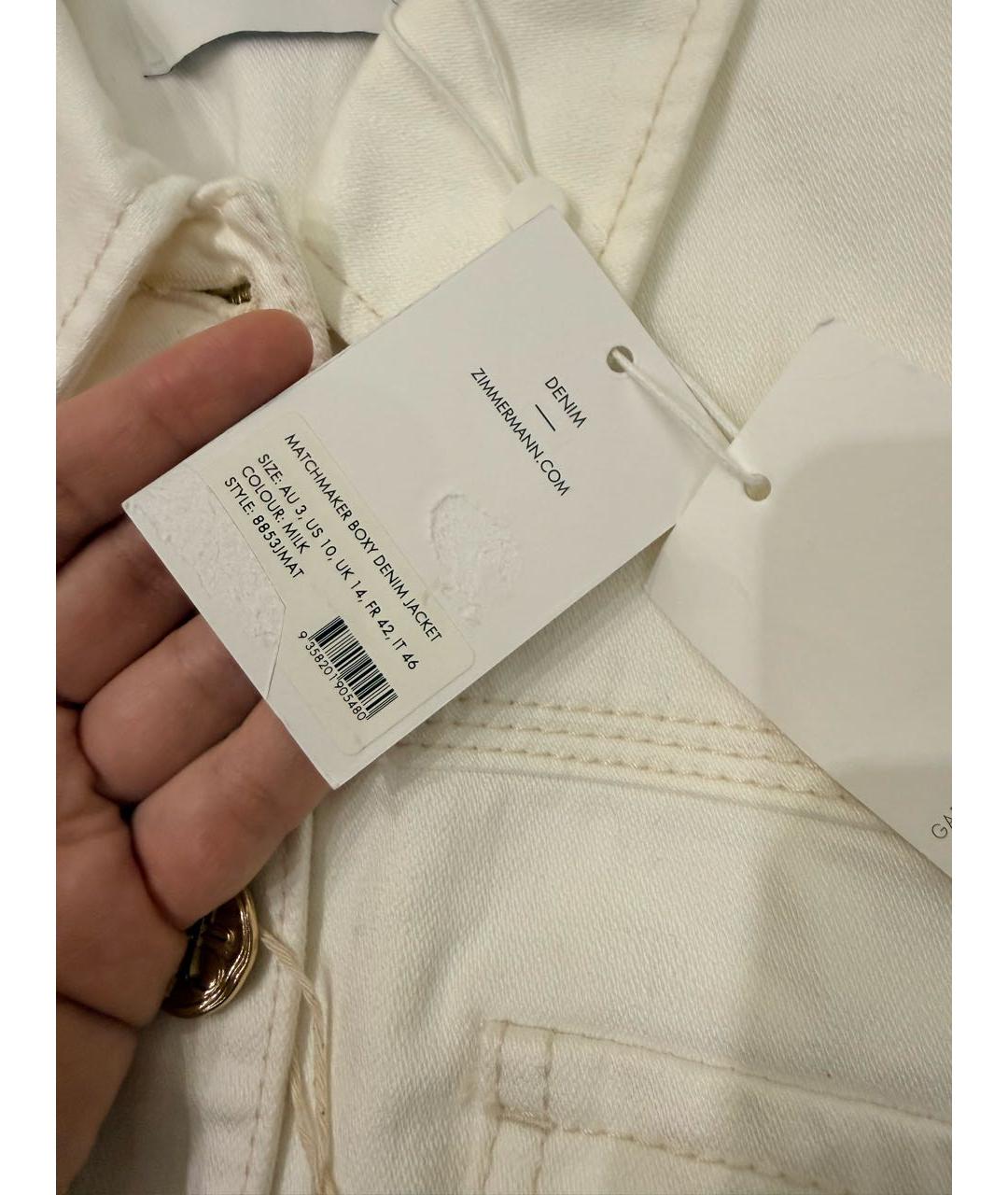 ZIMMERMANN Белая хлопковая куртка, фото 3